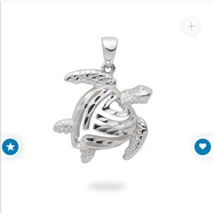 Honu Pendant in Sterling Silver